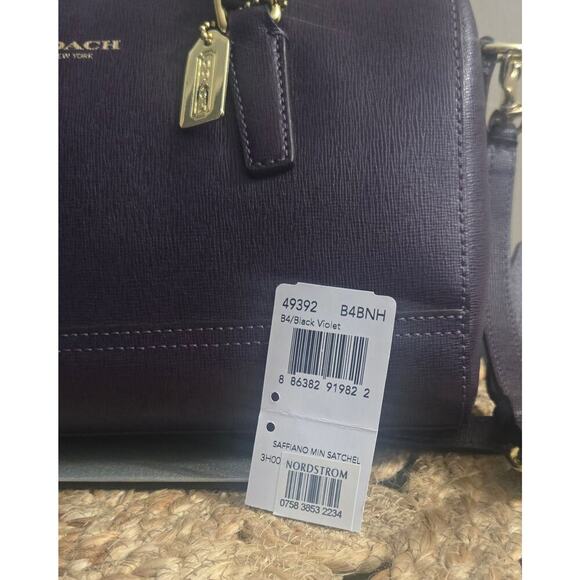 NWT VTG Coach Saffiano Mini Purple Ladies Purse - Picture 4 of 10